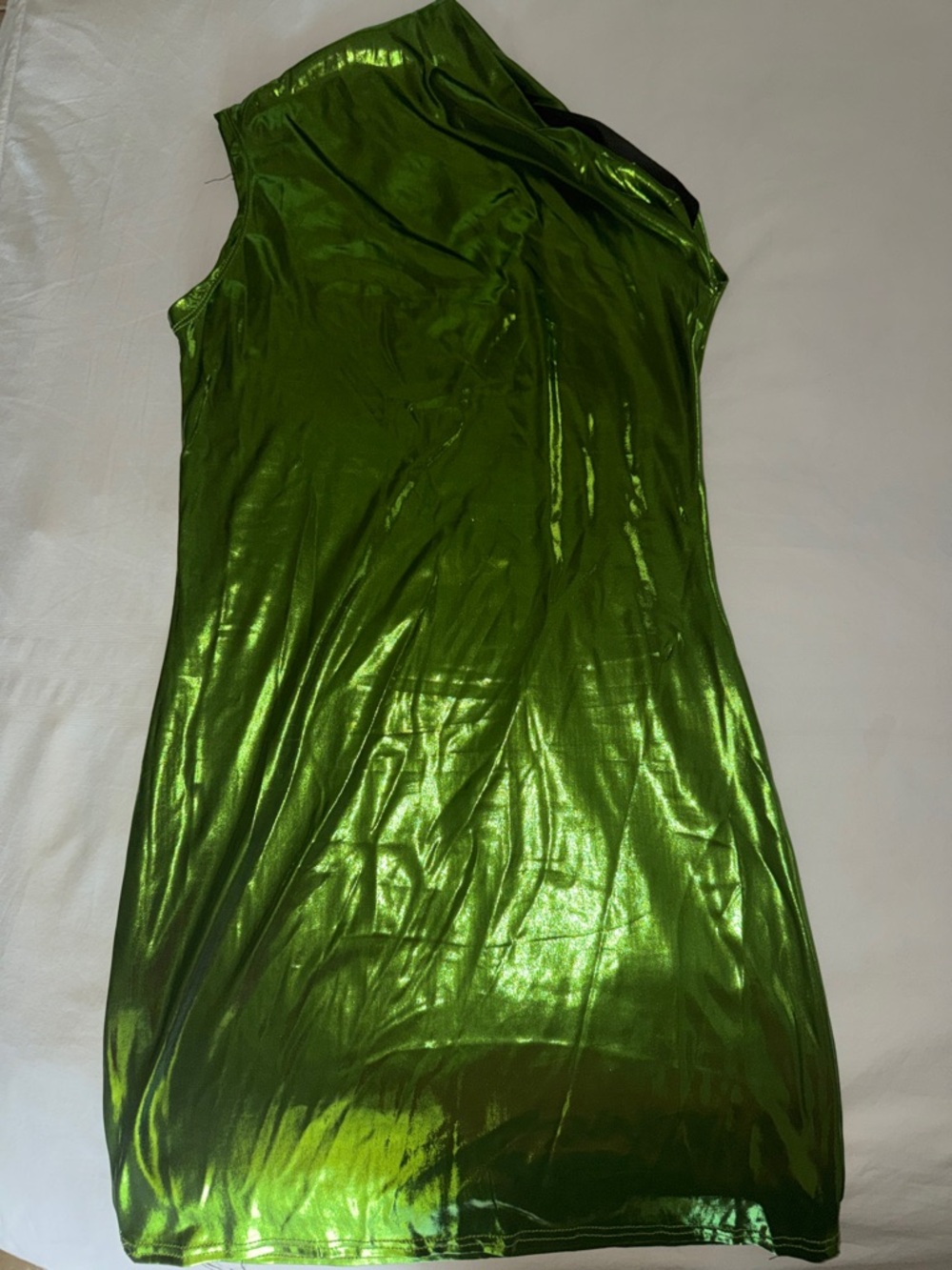 Emerald Shine One-Shoulder Dress